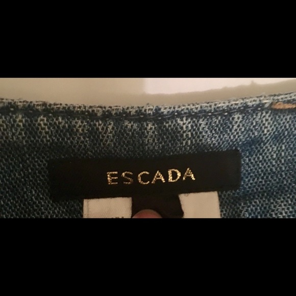 Escada Embroidered Boot Cut Jeans - Picture 3 of 8